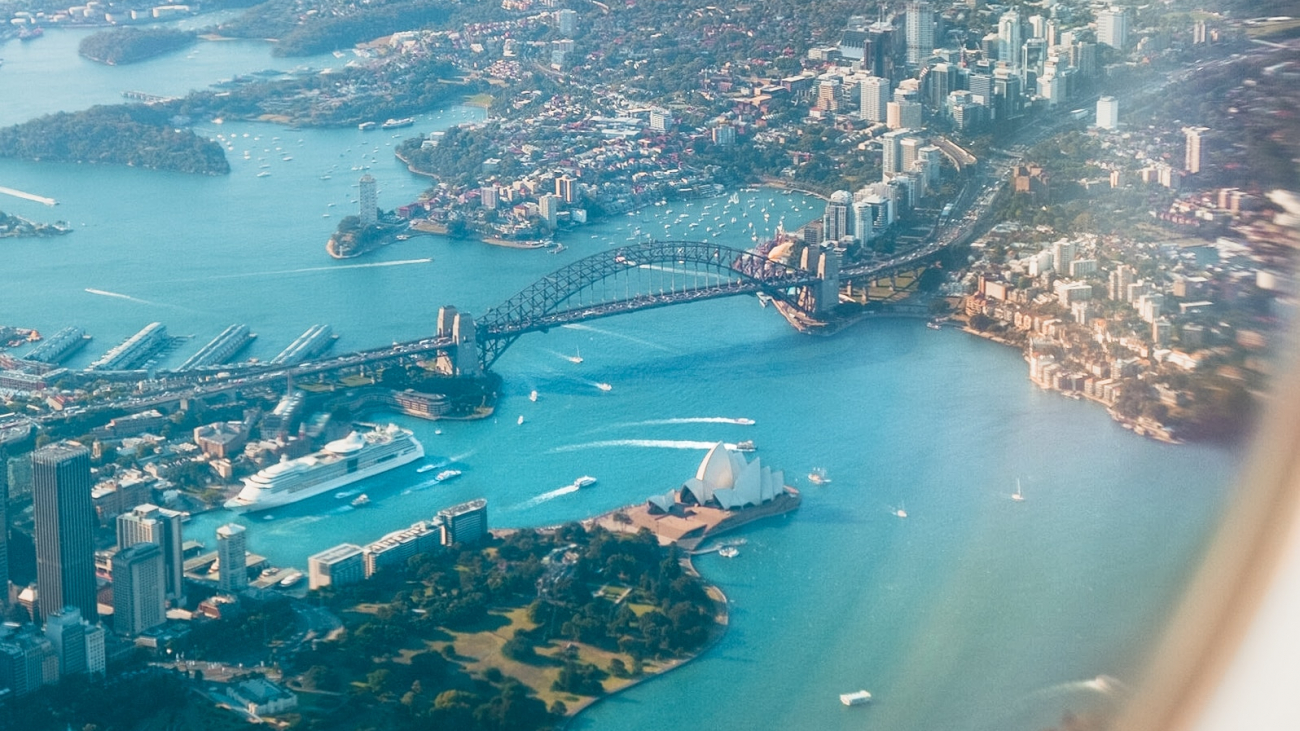 Foto vliegtuig Sydney reizen en innoveren